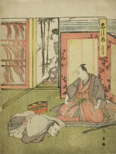 Kowtowing Prints: Act Two: The Quarters of Momonoi Wakasanosuke from the play Chushingura (Treasury)