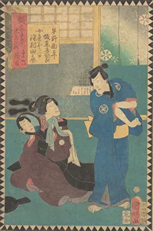 Drag Queen Prints: Act VI (Dai rokudanme): Actors Bando Hikosaburo as Hayano Kanpei