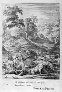 Michel De Prints: Actaeon turned into a stag and devoured by his hounds, 1655. Artist: Michel de Marolles