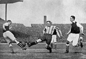 Arsenal Football Club Collection: Action from an Arsenal v Sheffield United football match, c1927-1937. Artist: London News Agency