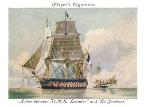 Galleon Prints: Action between H. M. S. Leander and Le Genereux, 1936. Creator: Unknown