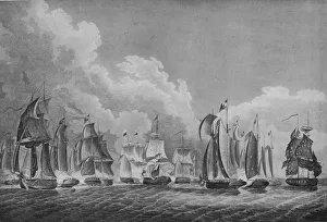 Action on Lake Erie, c1814. Artists: Thomas Sully, Francis Kearny Action on Lake Erie, c1814. Artists: Thomas Sully, Francis Kearny