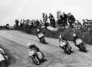 Corner Prints: Action from the Lightweight TT race, Isle of Man, 1958