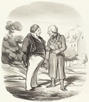 Stocks And Shares Prints: Actionnaires Californiens, 1850. Creator: Honore Daumier