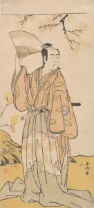 The Actor, 3rd Sawamura Sojuro Holding an Open Fan, ca. 1779. Creator: Katsukawa Shunko