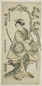 Maple Tree Prints: The Actor Anegawa Daikichi as Ayame no Mae in the play Miyo no Hana Yunzei Kagami
