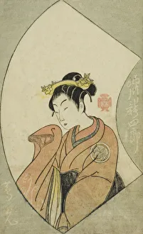 The Actor Anegawa Shinshiro II, from A Picture Book of Stage Fans (Ehon butai ogi), Japan, 1770. Creator: Shunsho