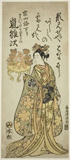 Apprentice Gallery: The Actor Arashi Hinaji as the maiko Uriuno in the play 'Ume ya Suisen Izu no Irifune, 'pe... 1763