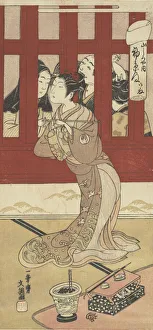 Ippitsusai Bunchō Prints: The Actor Bando Hikosaburo II in the Role of the Oiran Hatsuito of Yamashiro-ya