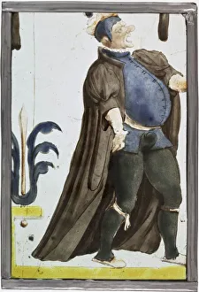 Polychrome Painting Gallery: An actor declaiming, ca. 1600. Creator: Anonymous