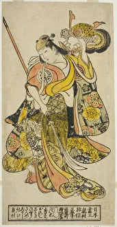 Masanobu Okumura Prints: The Actor Hayakawa Shinkatsu as Toyohime in the play Goshozome Koyo Gunki
