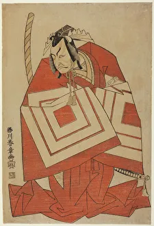 The Actor Ichikawa Danjuro IV in a Shibaraku Role, Possibly from the Play Ima o Sakar... c. 1768. Creator: Shunsho. The Actor Ichikawa Danjuro IV in a Shibaraku Role, Possibly from the Play Ima o Sakar... c. 1768. Creator: Shunsho