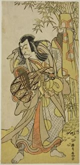 Ebizo Ichikawa Gallery: The Actor Ichikawa Danjuro V as Kazusa no Akushichibyoe Kagekiyo Disguised as a Blind... c1779