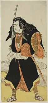 Ebizo Ichikawa Gallery: The Actor Ichikawa Danjuro V, Probably as Ise no Saburo Disguised as Sanjo Uemon... c. 1784