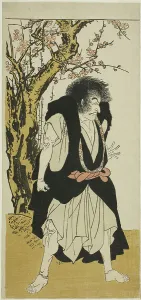 The Actor Ichikawa Danjuro V as the Renegade Buddhist Monk Wantetsu from Okamidani, in... c. 1778. Creator: Shunsho