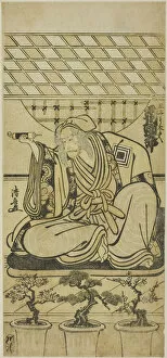 Sepia Collection: The Actor Ichikawa Danjuro V as Sansho Dayu (?), c. 1780. Creator: Torii Kiyonaga