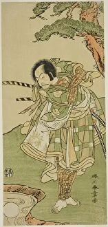 Ebizo Ichikawa Gallery: The Actor Ichikawa Danjuro V in an Unidentified Role, Japan, c. 1772. Creator: Shunsho