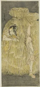 Mino Prints: The Actor Ichikawa Danzo IV Doing a Quick Change Between the Roles of Sadakuro and Yoic