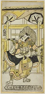 The Actor Ichikawa Ebizo II as Shinozuka Goro in the play Funayosooi Mitsugi Taiheiki, p... 1743. Creator: Torii Kiyomasu. The Actor Ichikawa Ebizo II as Shinozuka Goro in the play Funayosooi Mitsugi Taiheiki, p... 1743