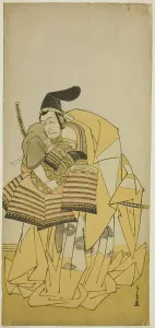 Ichimura Theatre Prints: The Actor Ichikawa Ebizo III as Kudo Saemon Suketsune in the Play Kamuri Kotoba Soga