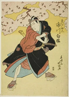 Ebizo Ichikawa Gallery: The Actor Ichikawa Hakuen as Sukeroku, early 19th century. Creator: Shunshosai Hokucho