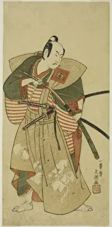 The Actor Ichikawa Komazo II as Kudo Saemon Suketsune (?) in the Play Haru wa Soga... c The Actor Ichikawa Komazo II as Kudo Saemon Suketsune (?) in the Play Haru wa Soga... c
