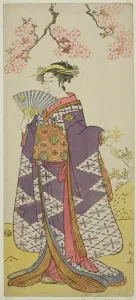 Pantomime Dame Prints: The Actor Ichikawa Komazo II as the Spirit of Lady Shiragiku in the Play Hatsu Midori