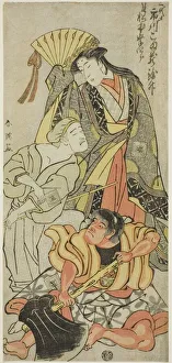The Actor Ichikawa Komazo III in Three Roles: Nyosan no Miya (The Third Princess)..., c The Actor Ichikawa Komazo III in Three Roles: Nyosan no Miya (The Third Princess)..., c