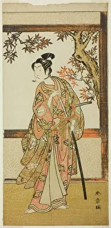 Ichikawa Monnosuke Prints: The Actor Ichikawa Monnosuke II as Shinokobe Shoji Yukihira in the Play Gohiiki Kanjincho