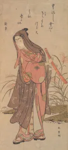 The Actor Ichikawa Monosuke (?) or Ichikawa Omezo in Female Role, 1726-1792. Creator: Shunsho