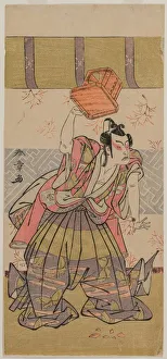 Katsukawa Shunsho Japanese Prints: The Actor Ichikawa Raizo as Soga No Goro, mid-1770s. Creator: Katsukawa Shunsho (Japanese
