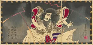 Meiji Period Collection: The actor Ichikawa Udanji I as Sugawara no Michizane in the play 'Shinrei Sugawara Jikki, '... 1883