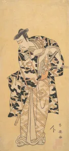 Yaozo Ichikawa Prints: The Actor Ichikawa Yaozo III as Fuwa Banzaemon in a Thunder Robe, Playing with a Fan
