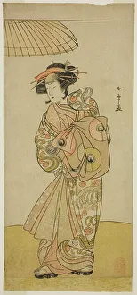 Oyama Prints: The Actor Ikushima Daikichi III as the Courtesan Naniwazu in the Play Saki Masuya Ume
