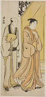Kiyonaga Torii Prints: The Actor Iwai Hanshiro IV and his attendant