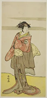 Geisha Prints: The Actor Iwai Hanshiro IV as Hitomaru Disguised as the Geisha Oshun in the Play Edo