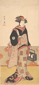 The Actor Iwai Hanshiro IV as a Woman in a Black Kimono, ca. 1780. Creator: Shunsho