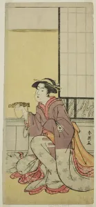 Katsukawa Shunei Prints: The Actor Iwai Hanshiro IV as Yae (?), in the Play Sugawara Denju Tenarai Kagami (?)