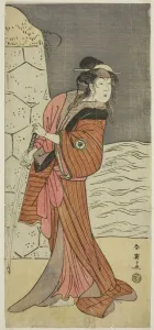 The Actor Iwai Hanshiro IV as Yaegushi no Oroku (?) in the Play Keisei Kogane no The Actor Iwai Hanshiro IV as Yaegushi no Oroku (?) in the Play Keisei Kogane no