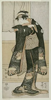 The Actor Iwai Hanshiro lV as Otoma, Daughter of Ohina from Inamuragasaki in Ka... 1794 (Kansei 6). Creator: Toshusai Sharaku