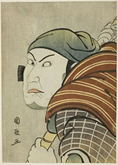 Carrying On Back Collection: The actor Kataoka Nizaemon Vll as Iyo no Taro in the play 'Seiwa Nidai Oyose Genji, 'perfo... 1796