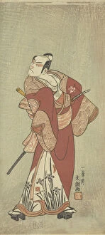 Polychrome Collection: The Actor Matsumoto Koshiro 3rd in an Unidentified Role, ca. 1769. Creator: Ippitsusai Buncho
