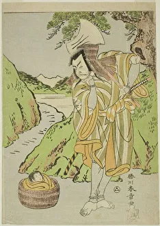 The Actor Matsumoto Koshiro II as Osada no Taro Kagemune Disguised as the Woodcutter Ga... c. 1770. Creator: Shunsho