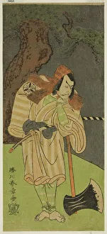 Lime Green Prints: The Actor Matsumoto Koshiro II as Osada no Taro Kagemune Disguised as the Woodcutter Ga