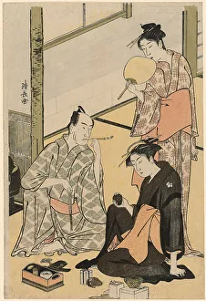 Kiyonaga Torii Prints: The Actor Matsumoto Koshiro IV with his family