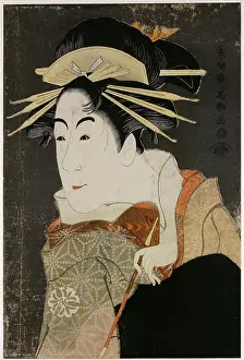 Kabuki Prints: The actor Matsumoto Yonesaburo as Kewaizaka no Shosho in the Play 'Katakiuchi Noriyaibanashi'