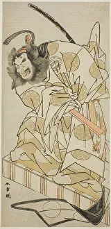 Sticking Out Tongue Prints: The Actor Nakajima Mihoemon II as Bomon no Saisho Kiyotada in the Play Oyafune Taiheiki