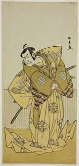 Olive Green Prints: The Actor Nakamura Nakazo I as Kudo Sukestune (?) in the Play Kokimazete Takao Soga