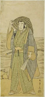 The Actor Nakamura Nakazo I as Kume no Heinaizaemon Disguised as the Street Fortune-tel... c. 1783. Creator: Shunsho