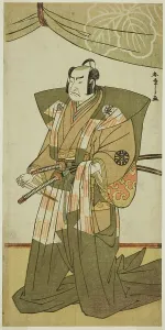 Heian Period Prints: The Actor Nakamura Nakazo I as Saito Sanemori in the Play Kitekaeru Nishiki no Wakayaka